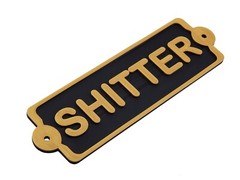 Plastic Funny-Shitter Toilet Door Hanging Sign Bathroom Restroom Plaque Gift