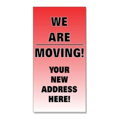 We Are Moving Business DECAL STICKER Retail Store Sign