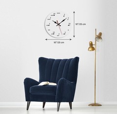 10 Music Notes Wall Clock, Black on White, Silent Non-Ticking, Battery
