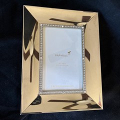 Papyrus Elegant Silver Photo Frame For 4×6 Reflective Jewels Crystals Easel Back