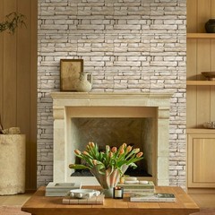 3D Peel and Stick Faux Stone Wall Panels 11.8″ x 11.8″ 10-Pack, Stone-Look Wall