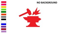 BLACKSMITH, FORGE, HAMMER, ANVIL, Decal Stickers for Cars, Laptops, Tablets
