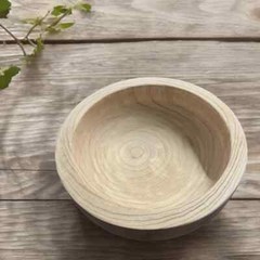 Handcrafted Decor Rustic Wood Bowl Carving Bowl Elegant Home Decor Thick Bowl