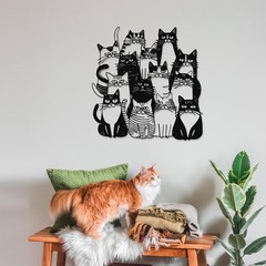 So Many Cats Metal Wall Art Hanging Cat Decor for Home Living Room Bedroom