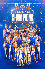 Florida Gators National Champions 2025 Poster Basketball Champs