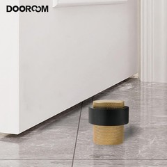 1-1/2 Inch Long Heavy Duty Cylindrical Floor Mounted Brass Door Stopper Holde…