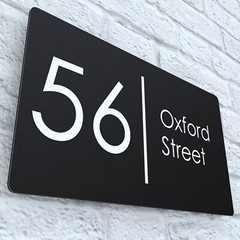 House Number Plaques Floating Effect Acrylic Signs Door Plates Name Wall Display