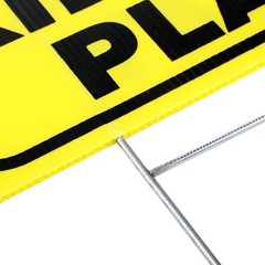 4 Pieces Slow Down Kids At Play Sign with Metal Stake, 12 x 16 Inch Kids At Play