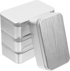 Tinplate Gift Packaging Boxes 4 Pack 4.33X2.95X0.98 Inch Rectangular Metal Tins