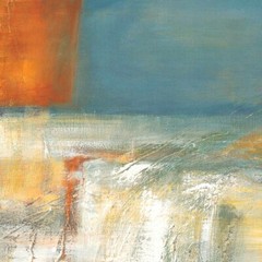 39W»x39H» COLORFIELD II by BEA DANCKAERT – AUBURN BLUE BROWN – CHOICES of CANVAS