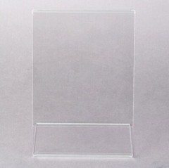 4, 4×6 Acrylic Photo Frames Vertical Standing Clear Plastic Picture Table Signs