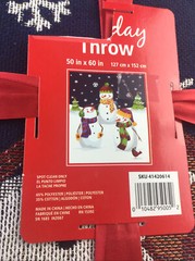 Cotton/Polyester Woven Blanket Throw Winter Scene Snowmen 50”x60” NWTS