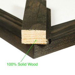 Rustic Wooden Square Picture Frames 4×4 – Set of 2-100% Natural Solid Eco Woo…