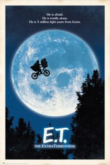 E.T. – Movie Poster (Regular Style – ET, Bicycle & Moon) (Size: 24″ x 36″)