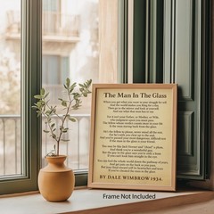 The Man in the Glass Poem – Inspirational Wall Art for Men – Stoicism Quote -…