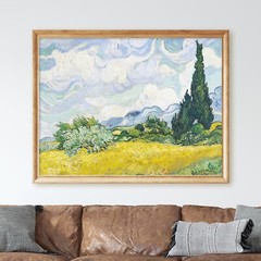 Wheat Field with Cypresses Van Gogh Impressionism Wall Art Poster Print