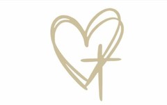 Heart Cross Die Cut Window Sticker Decal – Multiple Colors