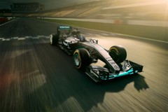 Mercedes F1 In Race Track Racing Car Formula Wall Art Home Decor – POSTER 20×30