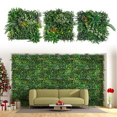 PATIO 20″ x 20″ Artificial Plant Fence Panel Set(of 3) Faux Grass Wall Decor