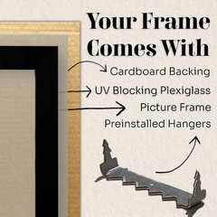 Rustic Bronze Custom Picture Frames with UV Blocking Plexiglass & Hangers