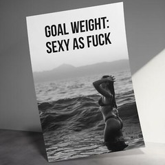 Fitness Motivation Poster – Goal Weight Inspirational Wall Art