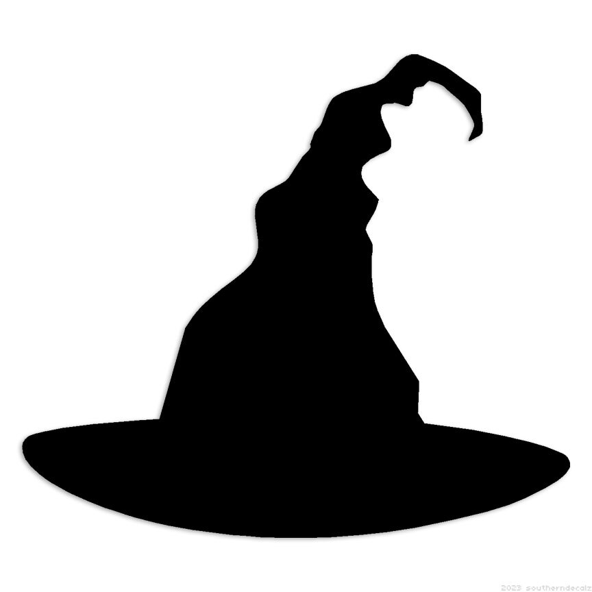 Witch Hat Wizard – Decal Sticker – Multiple Colors & Sizes – ebn6810
