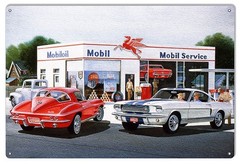 Mobil Pegasus Gas Station Reproduction Metal Sign By Jack Schmitt 12×18