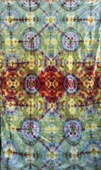 Trippy Psychedelic Shibori Inspired Tie Dye Tapesty Quality Handmade 45 X 72 In.