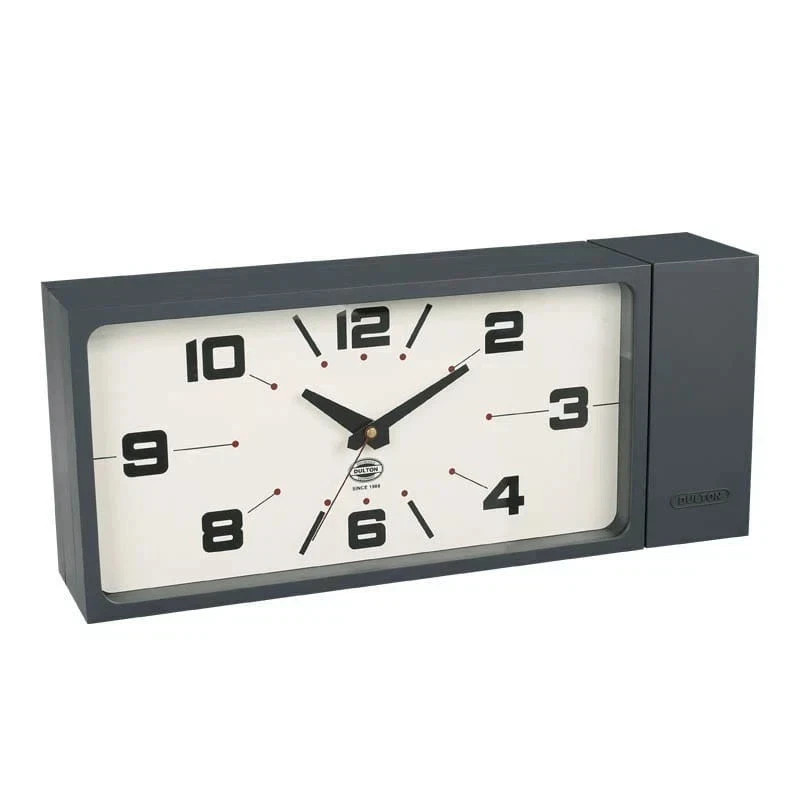 DULTON Double Face Wall Clock Rectangle Gray Magnet Type H21-0362 New