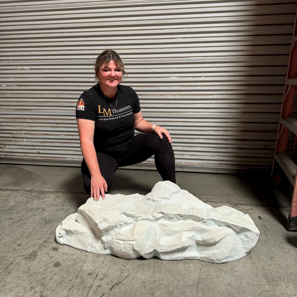 Medium White Rock Siji Life Size Resin Statue Iceberg Arctic Theme Display Prop