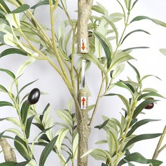 Artificial Olive Tree in Black Plastic Pot, 1pc/set