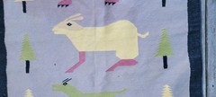 3×5 Peruvian Handwoven Wool Tapestry Wall Hanging Rug Folk Art Colorful Animals