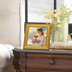 Vintage 5×5 Picture Frame, Antique Gold Frames Display 4×4 with Mat or 5 x 5 …