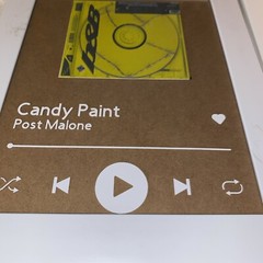 Custom song is Printed on 2 Clear Acrylic Plaques 10”x12”