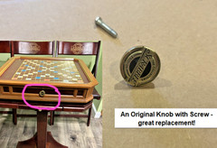 Rare Knob Replacement Part for Franklin Mint Luxury Scrabble Drawer w/ Bonus