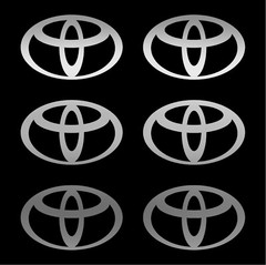 Small Toyota logo 6 Small Vinyl Decals Car 2″ 3″ Toyota symbol Stickers