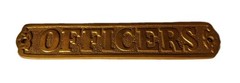 7-in Solid Brass Officers Plaque Door Sign Officers Club. Military Law Enforceme