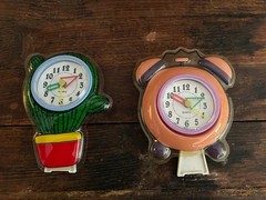 Cute Plastic Cactus AA Battery Operated Quartz Clock & Plastic Alarm Clock Image