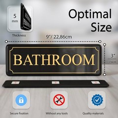 Bathroom Door Signs for Home Office and Business – Restroom Sign cute bathroom