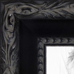 ArtToFrames 1.5″ Custom Poster Frame Black Engraved Wood 4055 Large