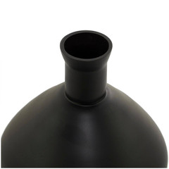 15 In. Black Glass Decorative Vase