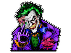 #0912 The Joker Headshot Jester Card Waterproof Vinyl Sticker Decal Die-Cut