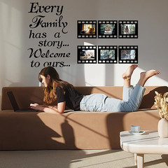 Every Family Has a Story,Family Wall Stickers Decor for Living Room,Contains 6 P