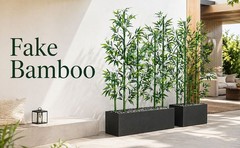 4 FT Fake Bamboo Plant Indoor: 10 Packs Artificial Tall Tree Decor, Faux Bamboo