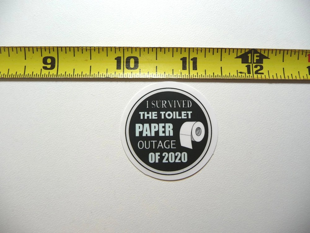 I SURVIVED THE TOILET PAPER OUTAGE OF 2020 SMALL STICKER DECAL FUNNY