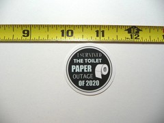 I SURVIVED THE TOILET PAPER OUTAGE OF 2020 SMALL STICKER DECAL FUNNY