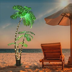 Artificial Lighted Palm Tree LED Lights Decoration 6ft for Home Patio Party Xmas