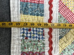 Wedding Ring Quilted Throw Blanket Colorful Patchwork Gingham Floral Rod Pocket
