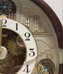 Seiko Melodies in Motion QXM377BRH Musical Wall Clock Westminster Chime Gold