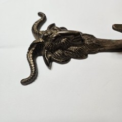 4.75″ Solid Brass Goat Ram Head Hook Mid Century MCM